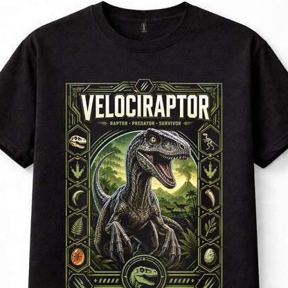 Velociraptor Raptor Dinosaur Prehistoric Graphic Unisex T-Shirt