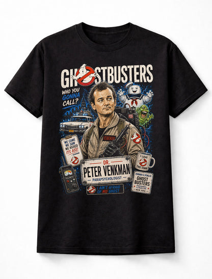 Ghostbusters Peter Venkman Proton Pack Movie Unisex T-Shirt