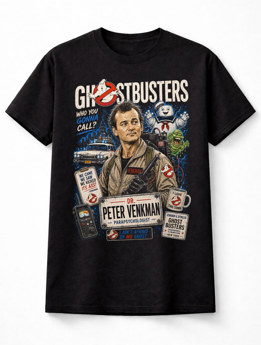 Ghostbusters Peter Venkman Proton Pack Movie Unisex T-Shirt