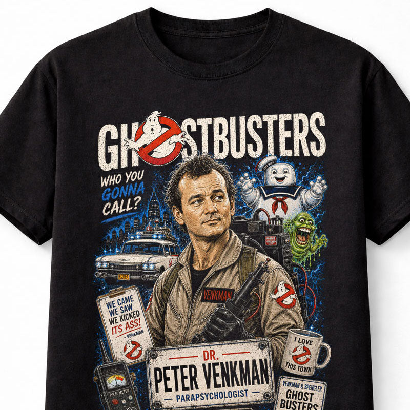 Ghostbusters Peter Venkman Proton Pack Movie Unisex T-Shirt
