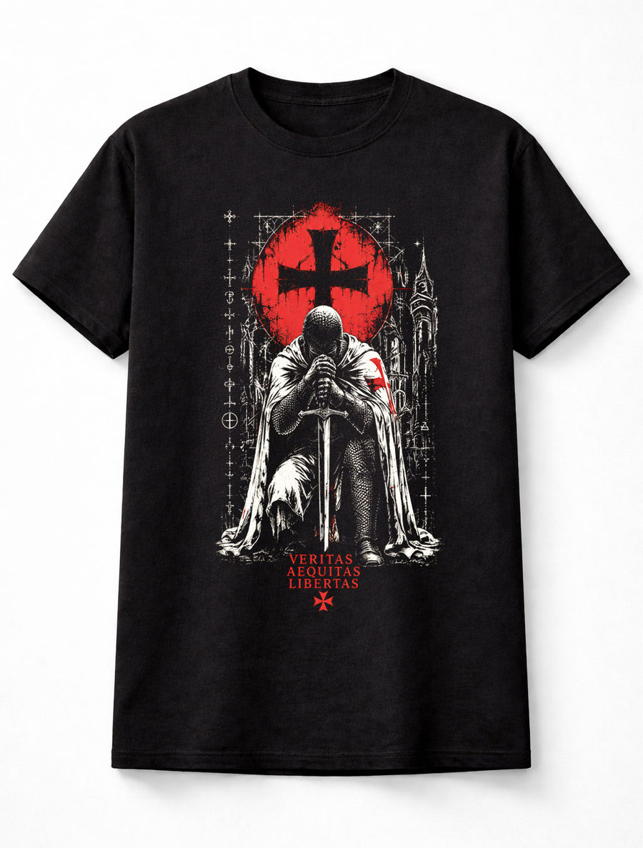 Veritas Aequitas Libertas Knights Templar Crusader Knight Unisex T-Shirt