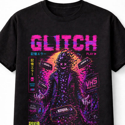 Glitch VHS Reaper Retro Horror Synthwave Video Tape Unisex T-Shirt
