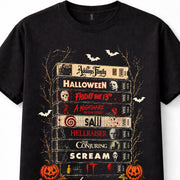 Spooky Season Horror Movie VHS Tapes Retro Halloween Film Unisex T-Shirt