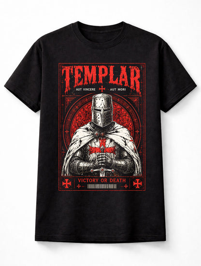 Templar Victory Or Death Crusader Knight Medieval Warrior Unisex T-Shirt