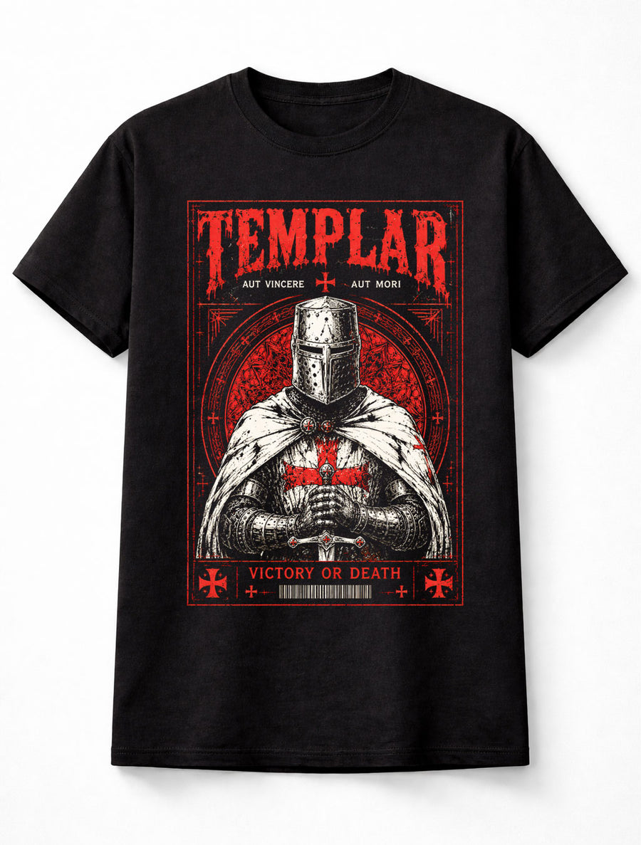 Templar Victory Or Death Crusader Knight Medieval Warrior Unisex T-Shirt