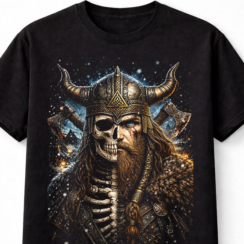 Viking Skeleton Warrior Norse Gothic Valhalla Unisex T-Shirt