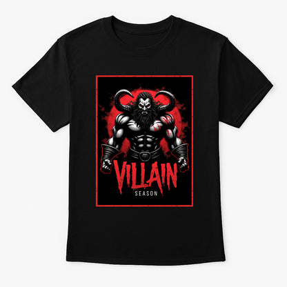 Villain Season Unisex T-Shirt – Dark Side Horned Demon Warrior Chaos Graphic Tee