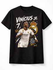 Vinicius Jr 7 Real Madrid Style Soccer Football Fan Graphic Tee Unisex Adults & Kids T-Shirt
