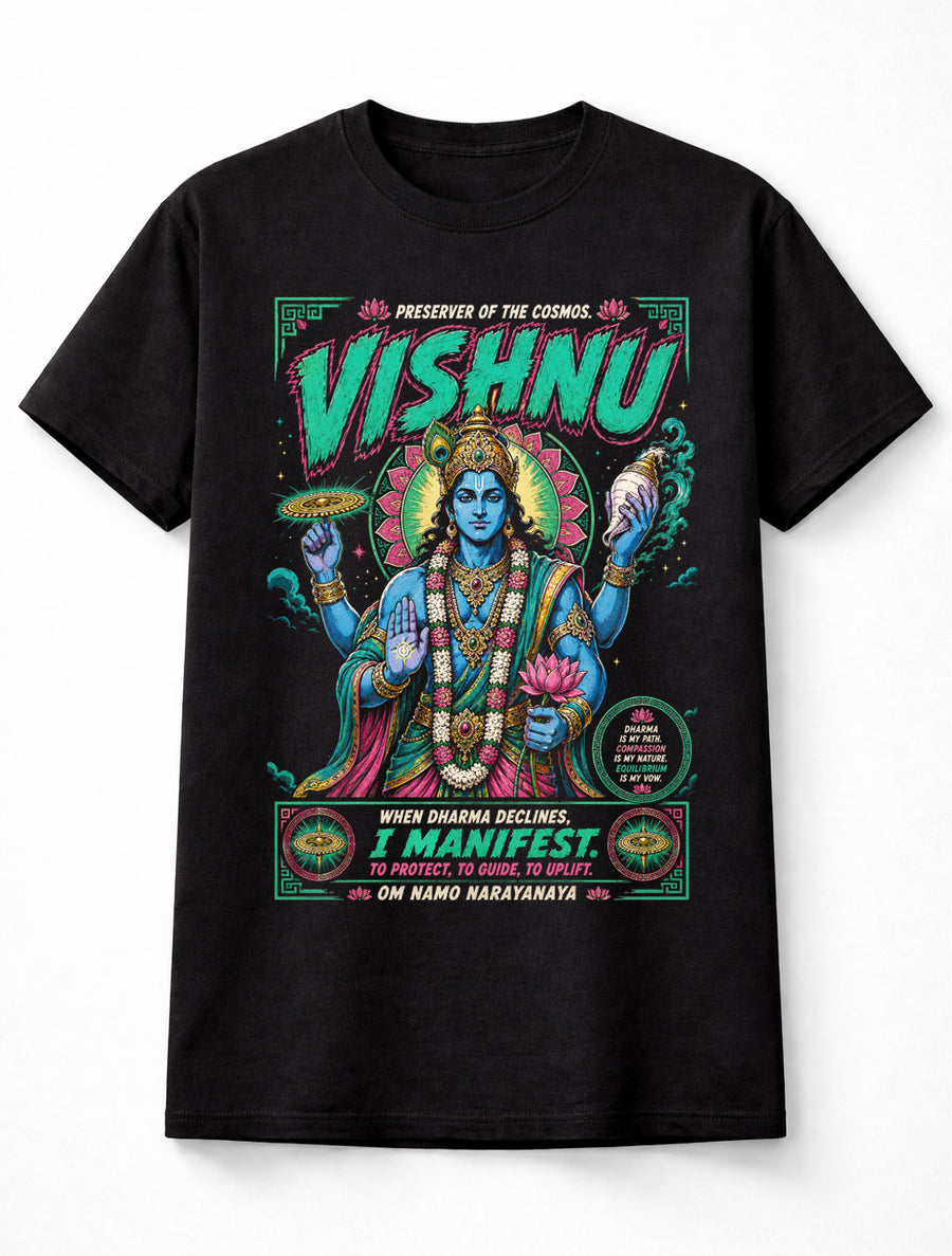 Vishnu Hindu God Dharma Mythology Spiritual Deity India Unisex T-Shirt