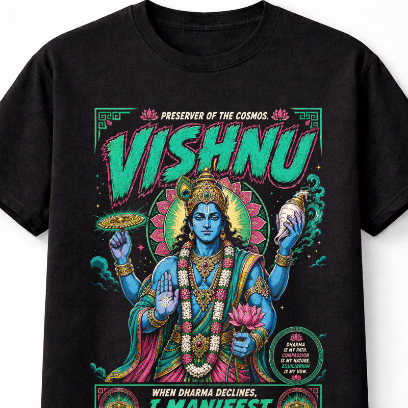 Vishnu Hindu God Dharma Mythology Spiritual Deity India Unisex T-Shirt