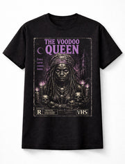 Voodoo Queen Gothic Horror VHS Occult Skull Witch Unisex T-Shirt