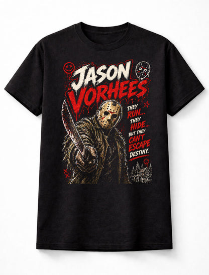 Jason Voorhees Friday the 13th Horror Slasher Graphic Tee Killer Mask Shirt Unisex Adults & Kids T-Shirt