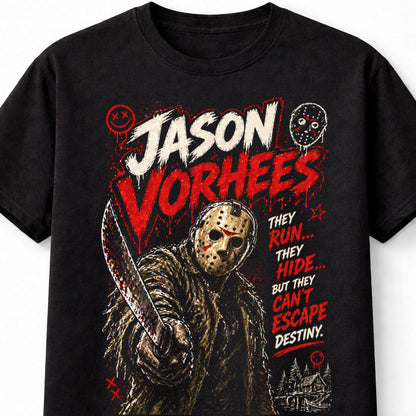Jason Voorhees Friday the 13th Horror Slasher Graphic Tee Killer Mask Shirt Unisex Adults & Kids T-Shirt