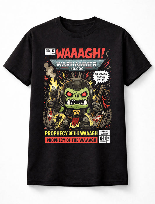Ork Warhammer 40,000 T-Shirt WAAAGH Gaming Unisex Black Graphic Tee