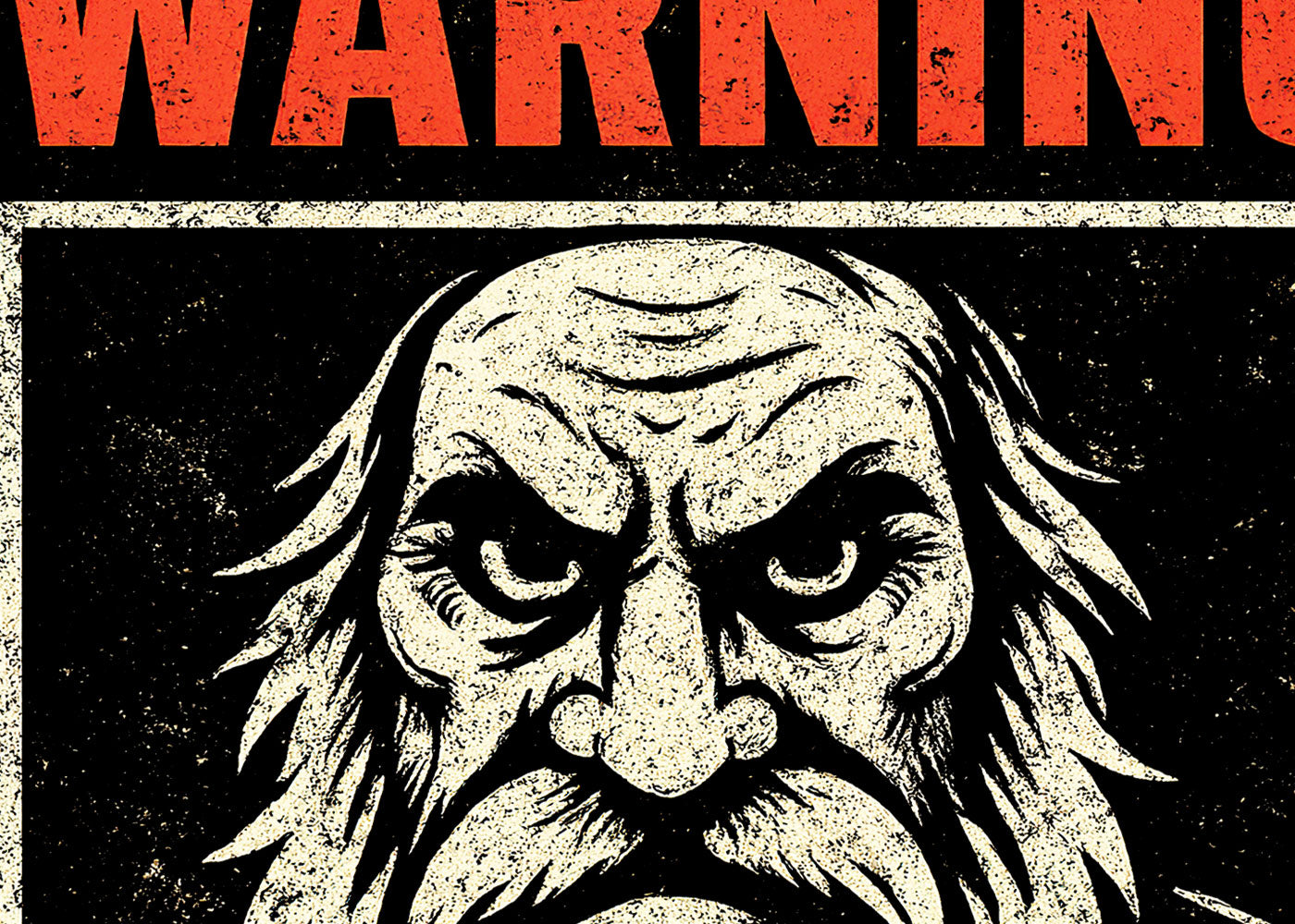 Warning Grumpy Old Man T Shirt Funny Angry Beard Graphic Humor Gift Tee