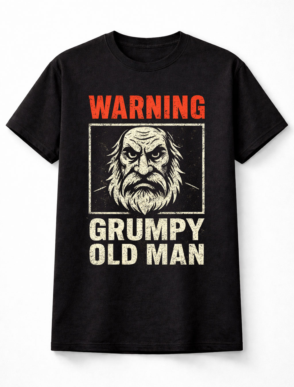 Warning Grumpy Old Man Funny Sarcastic Dad Grandad Grandpa Gift Unisex T-Shirt