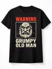Warning Grumpy Old Man Funny Sarcastic Dad Grandad Grandpa Gift Unisex T-Shirt
