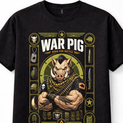 War Pig Boar Soldier Military Combat Warrior Battle Tactical Unisex T-Shirt