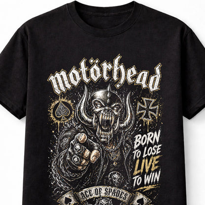 Motörhead Warpig Graphic T-Shirt Ace of Spades Rock Band Tee Born to Lose Live to Win Heavy Metal Adults & Kids Unisex T-Shirt