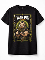 War Pig Boar Soldier Military Combat Warrior Battle Tactical Unisex T-Shirt