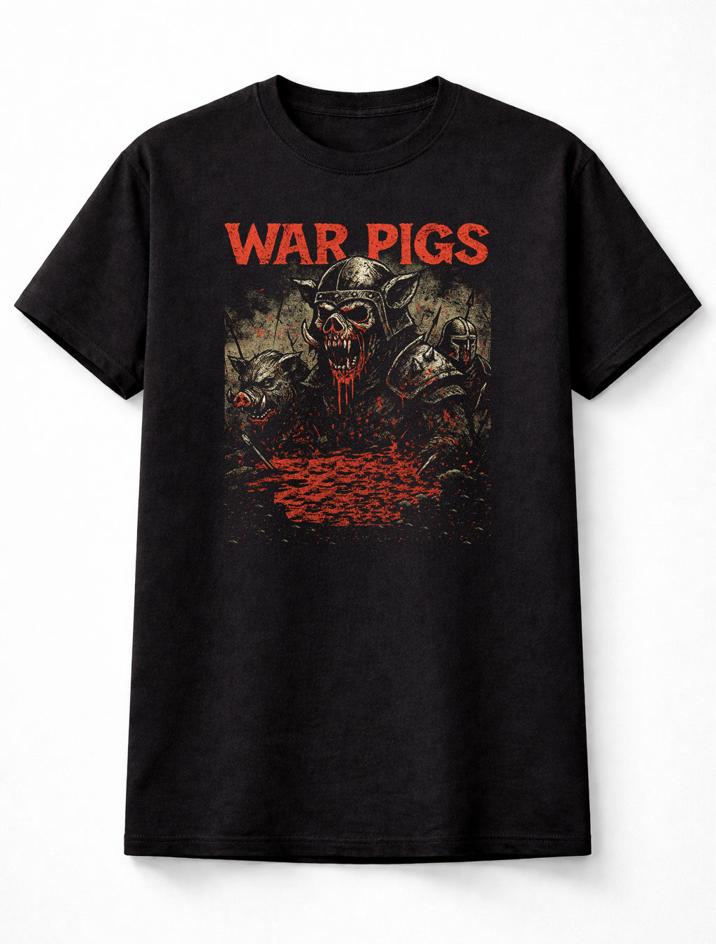 War Pigs Black Sabbath T-Shirt Heavy Metal Unisex Black Graphic Tee