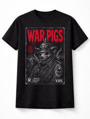 War Pigs Horror Skull Soldier VHS Gothic Halloween Unisex T-Shirt