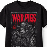 War Pigs Horror Skull Soldier VHS Gothic Halloween Unisex T-Shirt