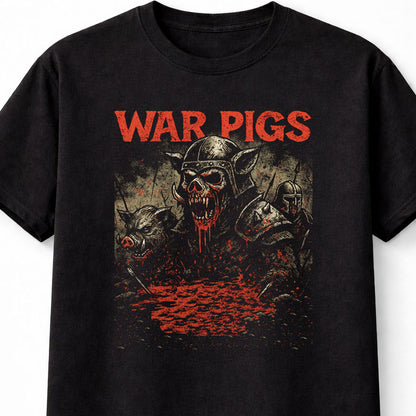 War Pigs Black Sabbath T-Shirt Heavy Metal Unisex Black Graphic Tee