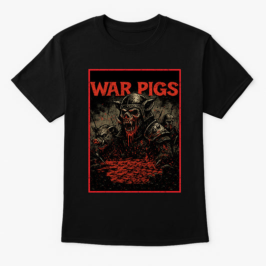 Black Sabbath War Pigs Custom Art Unisex T-Shirt Vintage Heavy Metal Rock Tee