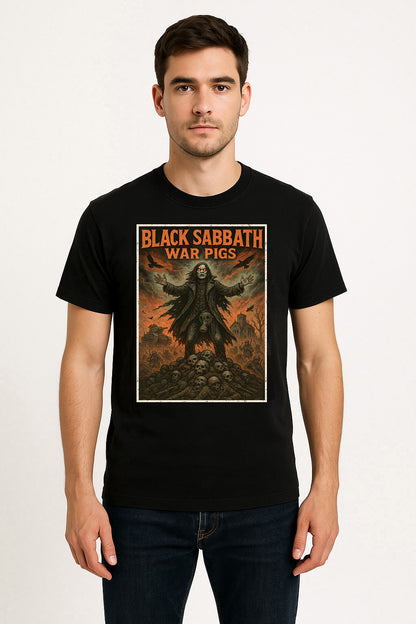 Black Sabbath War Pigs Unisex T-Shirt Classic Heavy Metal Rock Tee