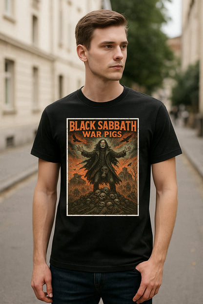 Black Sabbath War Pigs Unisex T-Shirt Classic Heavy Metal Rock Tee