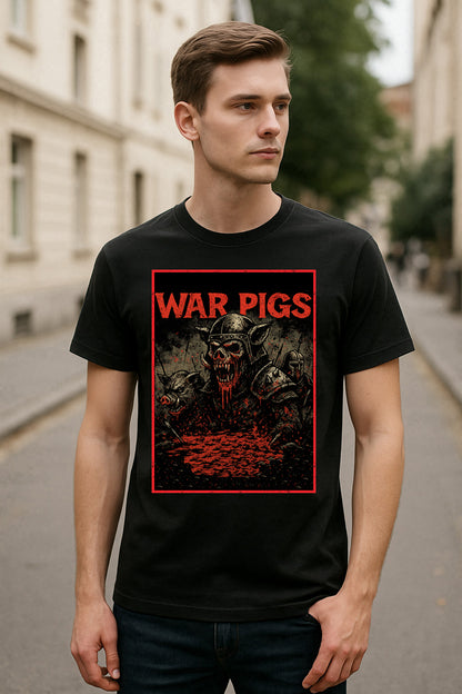 Black Sabbath War Pigs Custom Art Unisex T-Shirt Vintage Heavy Metal Rock Tee