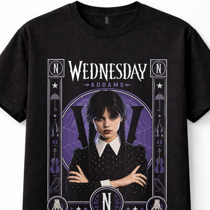 Wednesday Addams Nevermore Academy Gothic Horror TV Unisex T-Shirt