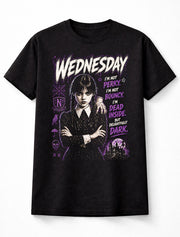 Wednesday Addams Gothic Quote Graphic Tee Nevermore Academy Shirt Unisex Adults & Kids T-Shirt
