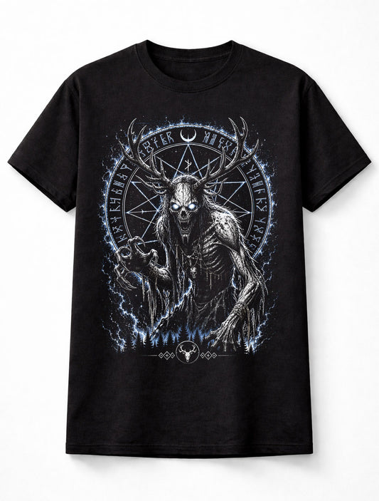 Wendigo Cryptid Horror Monster Occult Gothic Black Unisex T-Shirt