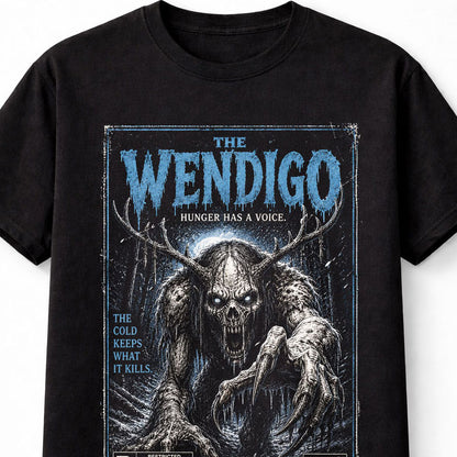 The Wendigo Cryptid Monster Vintage Horror VHS Unisex T-Shirt