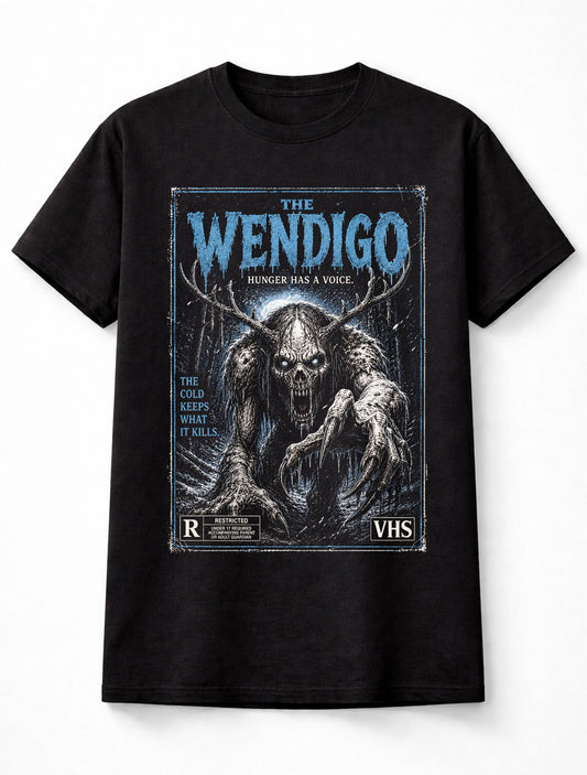 The Wendigo Cryptid Monster Vintage Horror VHS Unisex T-Shirt