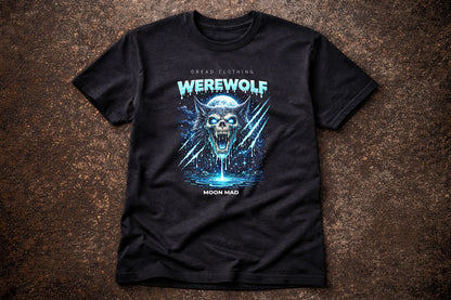 Werewolf Moon Mad Unisex Toxic Gothic Lycan Lunar Horror Graphic T-Shirt