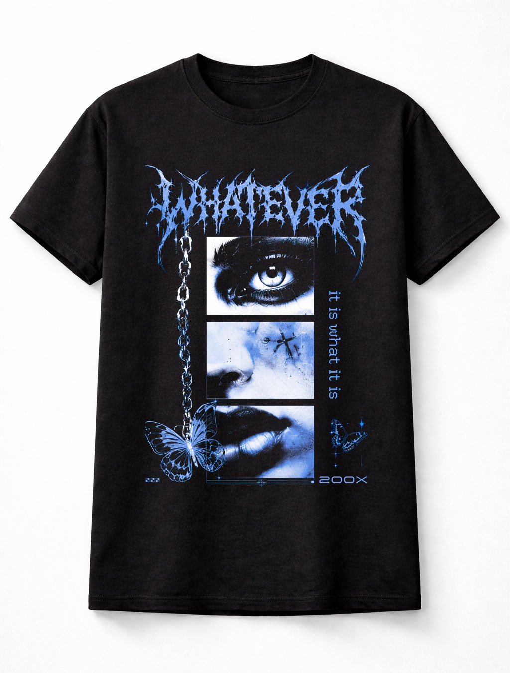 Whatever Butterfly Goth Grunge Y2K Graphic Unisex T-Shirt