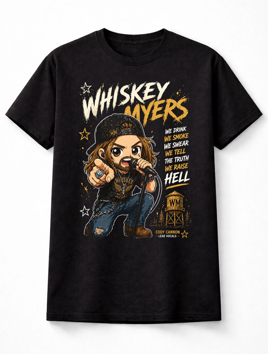 Whiskey Myers Cody Cannon Graphic T-Shirt Southern Rock Country Band Fan Tee Vintage Style Music Shirt Unisex