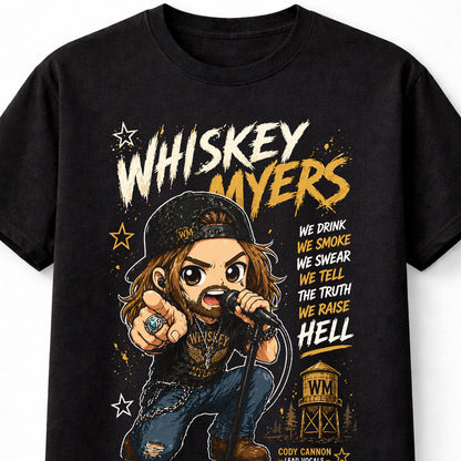 Whiskey Myers Cody Cannon Graphic T-Shirt Southern Rock Country Band Fan Tee Vintage Style Music Shirt Unisex