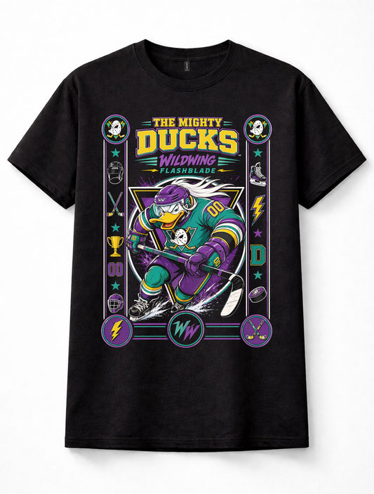 The Mighty Ducks Wildwing Flashblade Cartoon Graphic Unisex T-Shirt