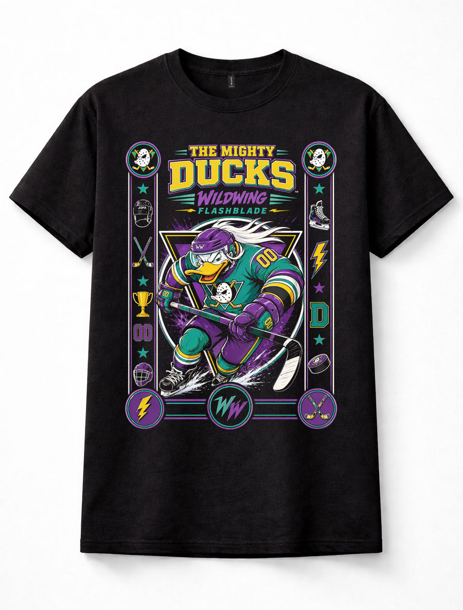The Mighty Ducks Wildwing Flashblade Cartoon Graphic Unisex T-Shirt