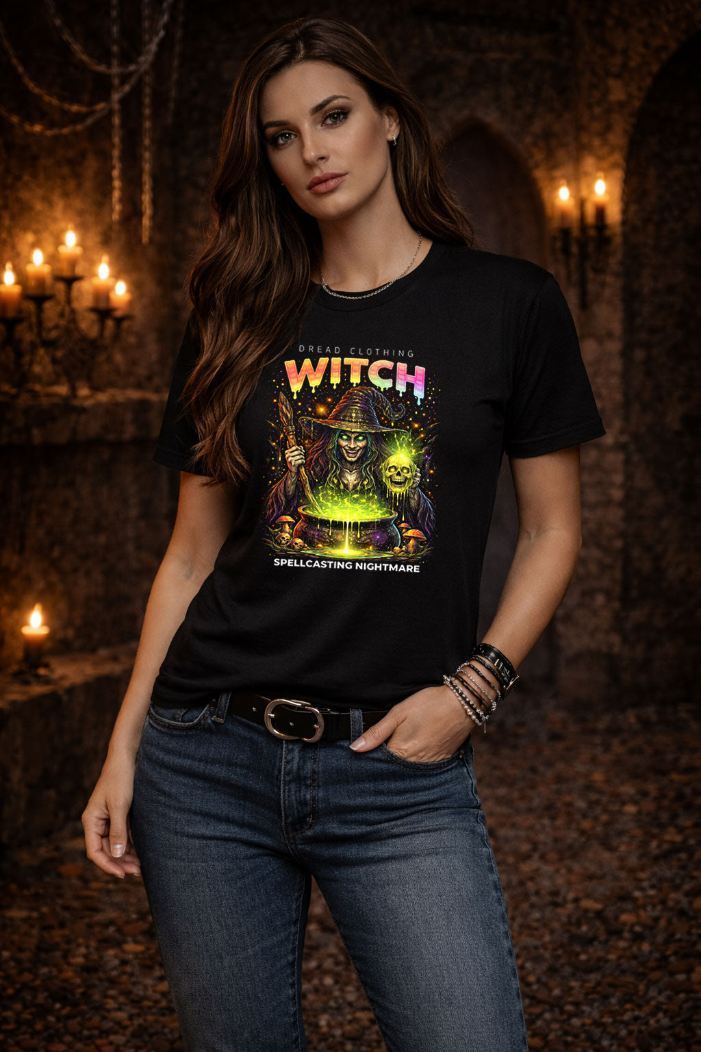Witch Spellcasting Nightmare Unisex Toxic Gothic Occult Horror T-Shirt