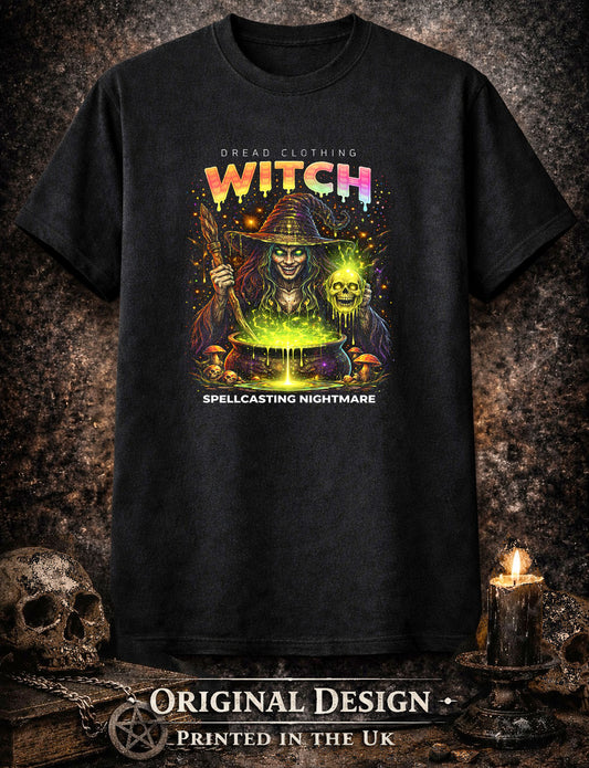 Witch Spellcasting Nightmare Unisex Toxic Gothic Occult Horror T-Shirt