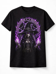 Witch Gothic Occult Moon Magic Pagan Black Unisex T-Shirt