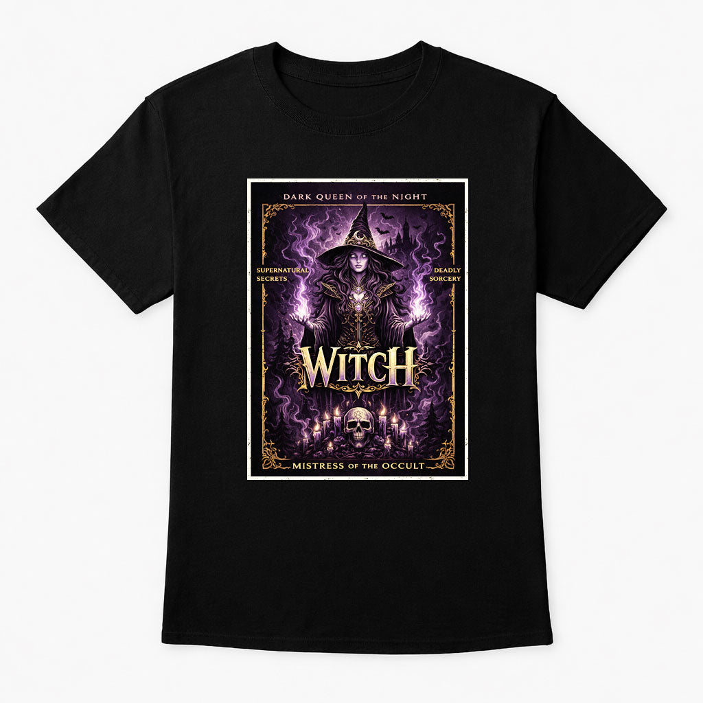 Occult Witch Tarot Art T-Shirt Vintage Magic Tee Unisex Gothic Aesthetic