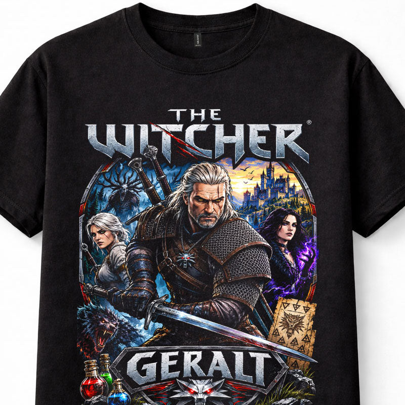 The Witcher Geralt Ciri Yennefer Fantasy RPG Gamer Unisex T-Shirt