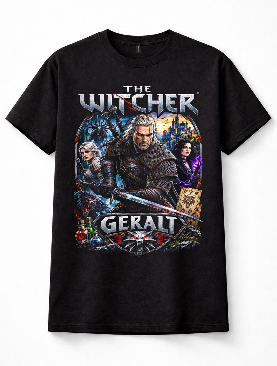 The Witcher Geralt Ciri Yennefer Fantasy RPG Gamer Unisex T-Shirt