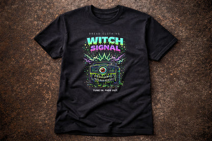 Witch Signal Radio Music Unisex Toxic Gothic Glitch Horror Graphic T-Shirt